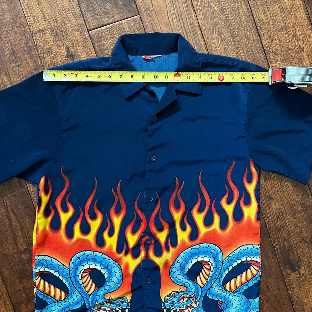 JNCO SNAKE FLAME BUTTON UP (tags ripped off but fits like a medium)